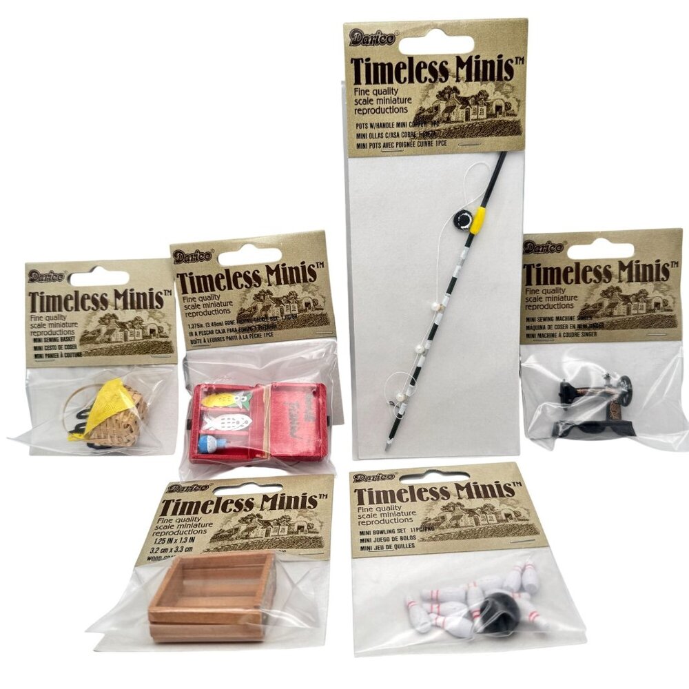 Darice Timeless Minis Scale Miniature Reproductions 6-Piece Set NEW READ